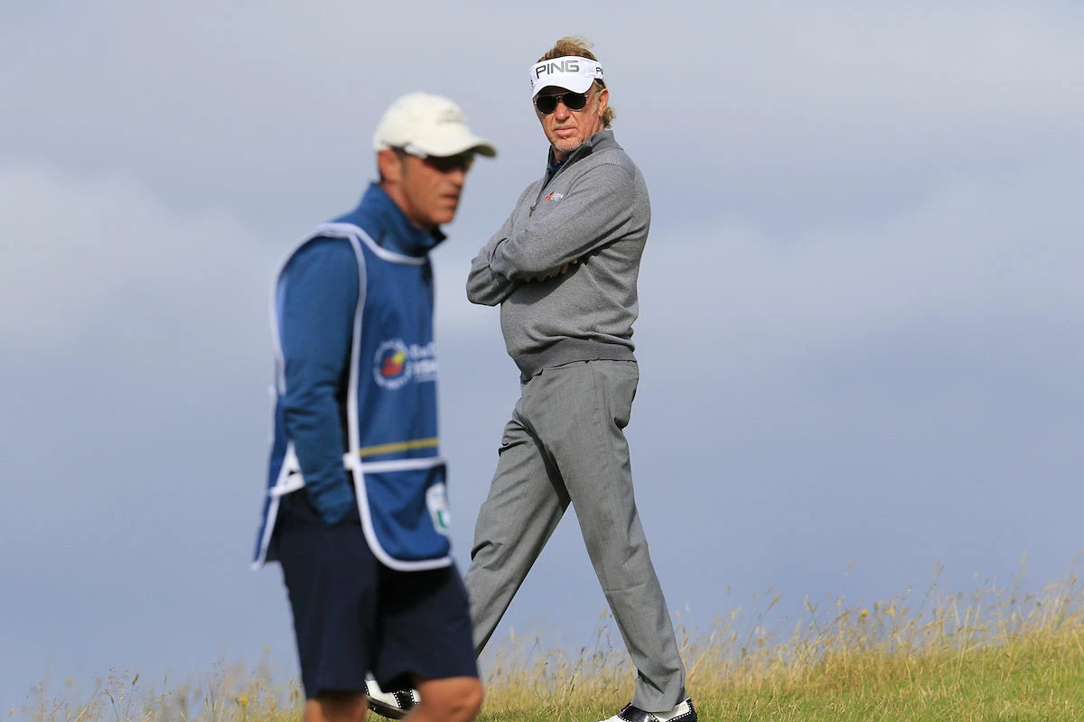 Miguel Ángel Jiménez, durante la primera vuelta del Irish Open. © Golffile | Eoin Clarke