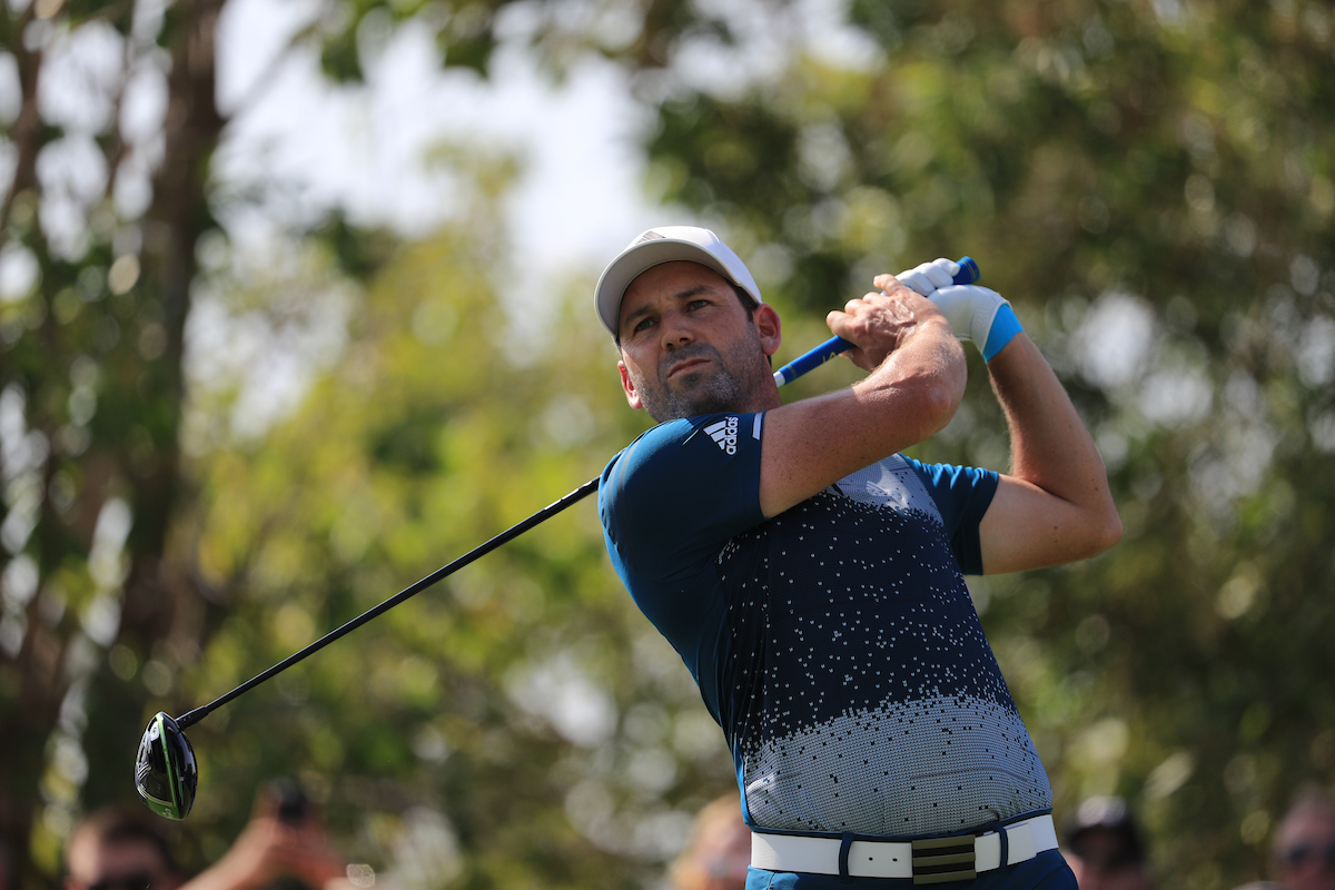 Sergio García en la tercera ronda en el Jumeirah Golf Estates. © Golffile | Fran Caffrey