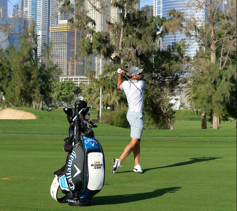 Álvaro Quirós en el Emirates Golf Club. © Golffile | Phil Inglis