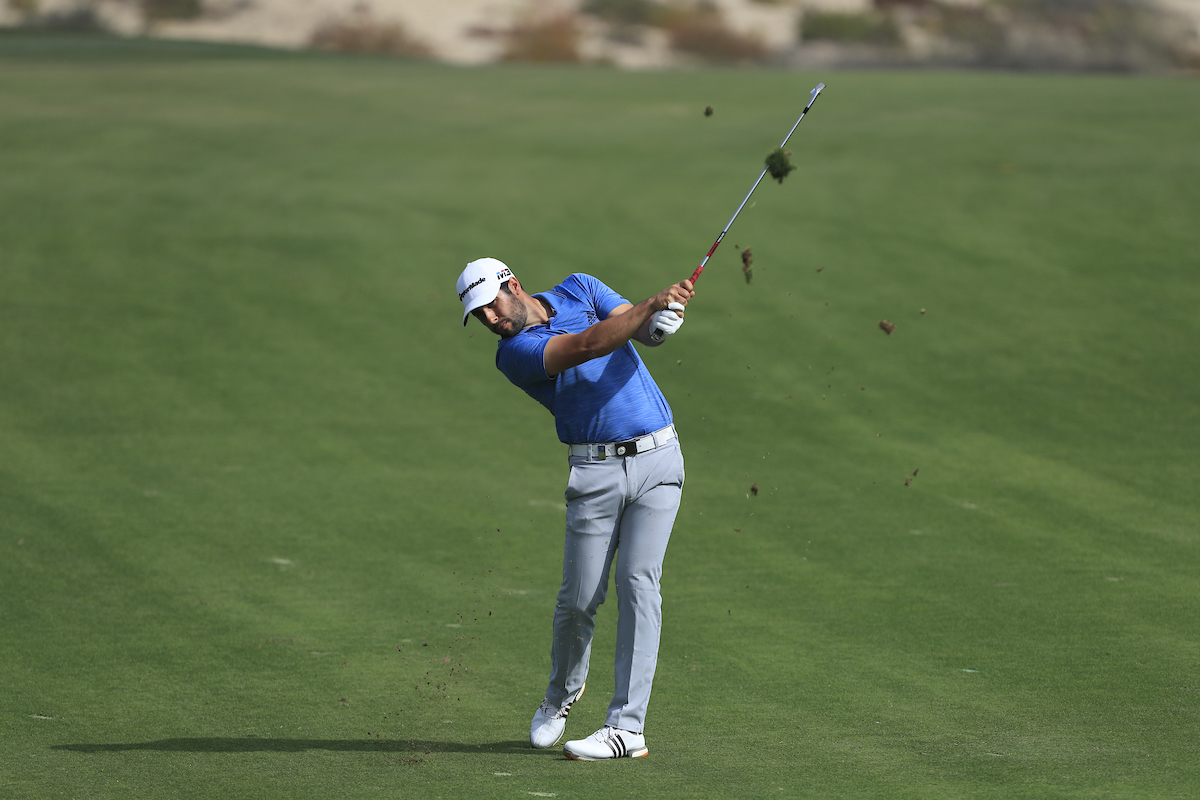 Adrián Otaegui hoy domingo en Dubai. © Golffile | Thos Caffrey