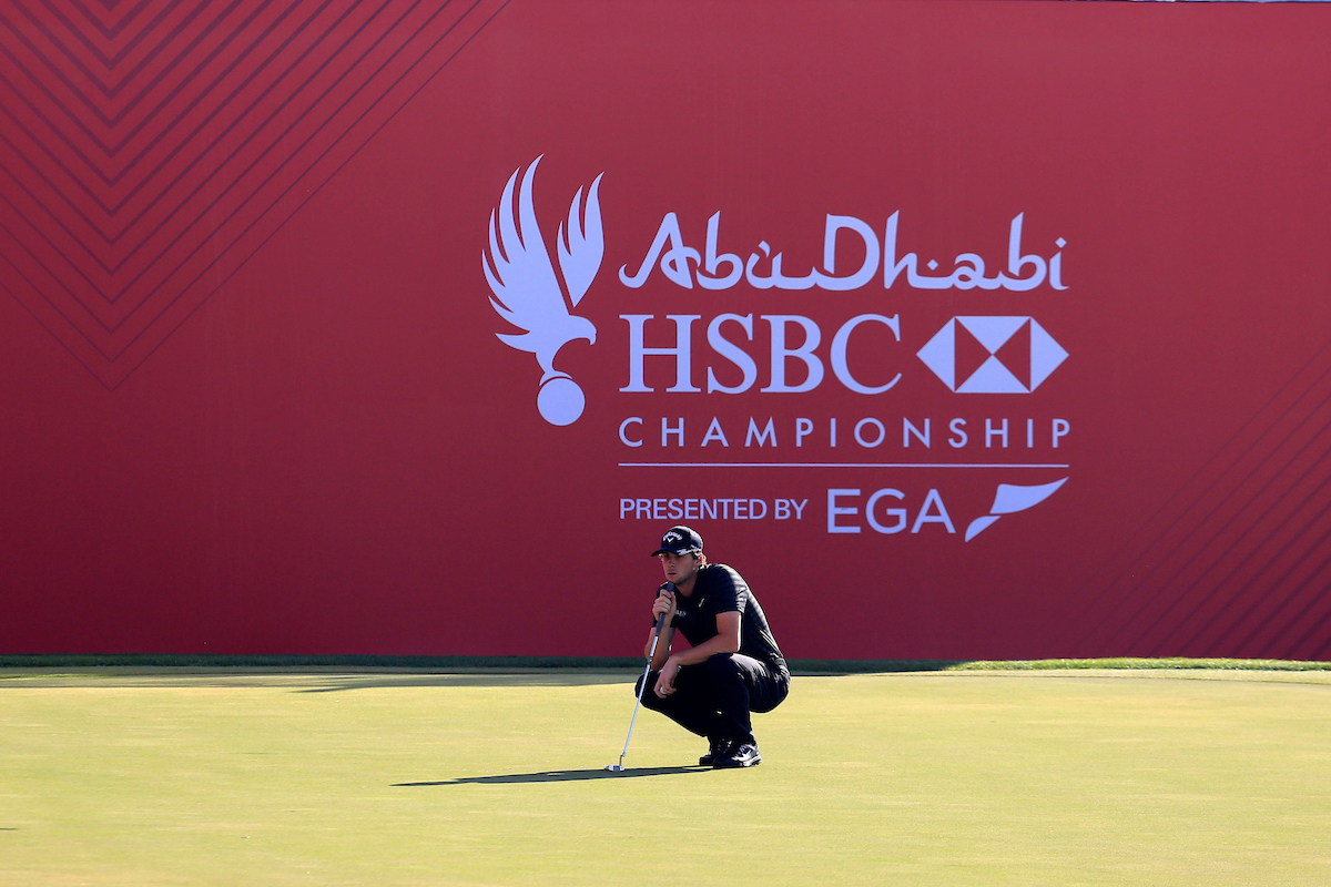 Thomas Pieters durante la segunda jornada en Abu Dhabi Golf Club. © Golffile | Phil Inglis