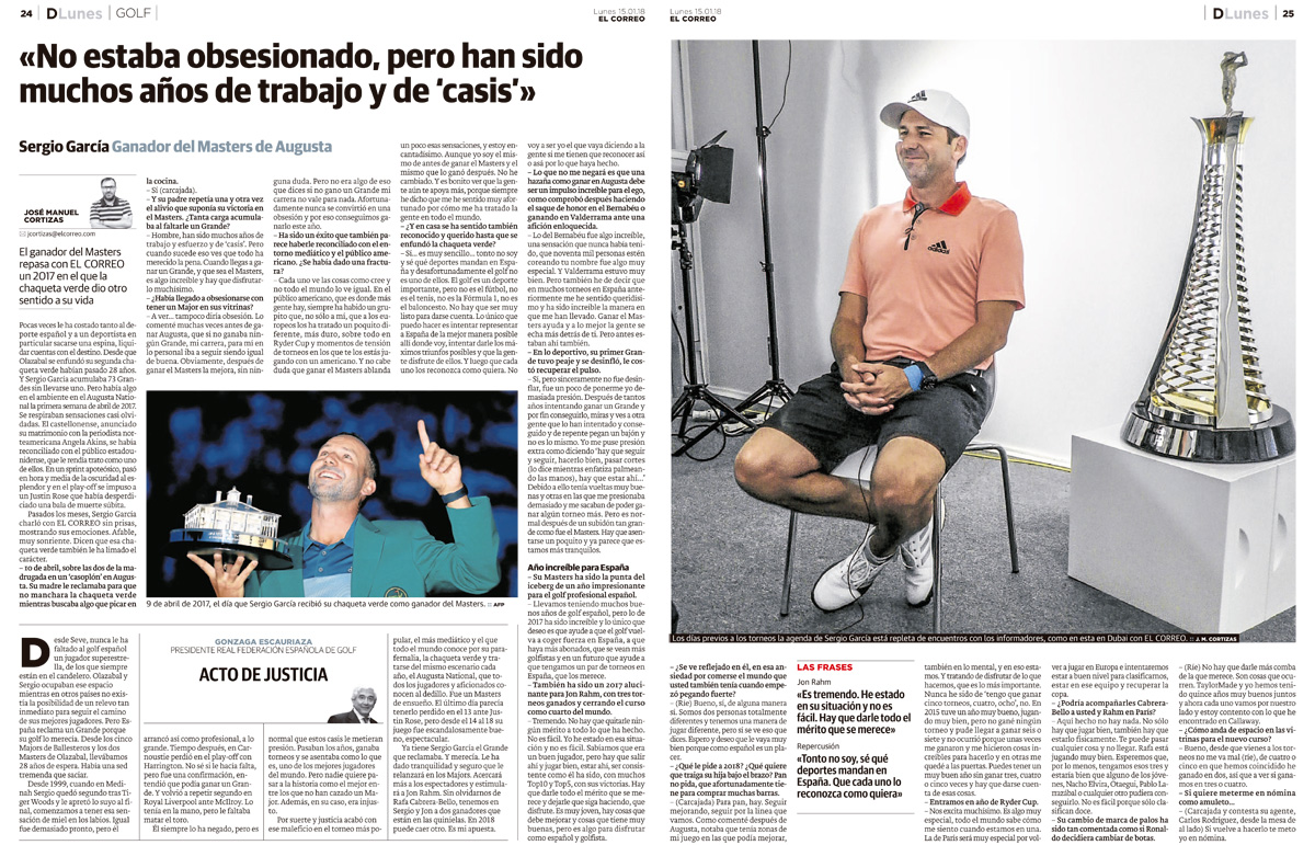 Entrevista a Sergio en El Correo