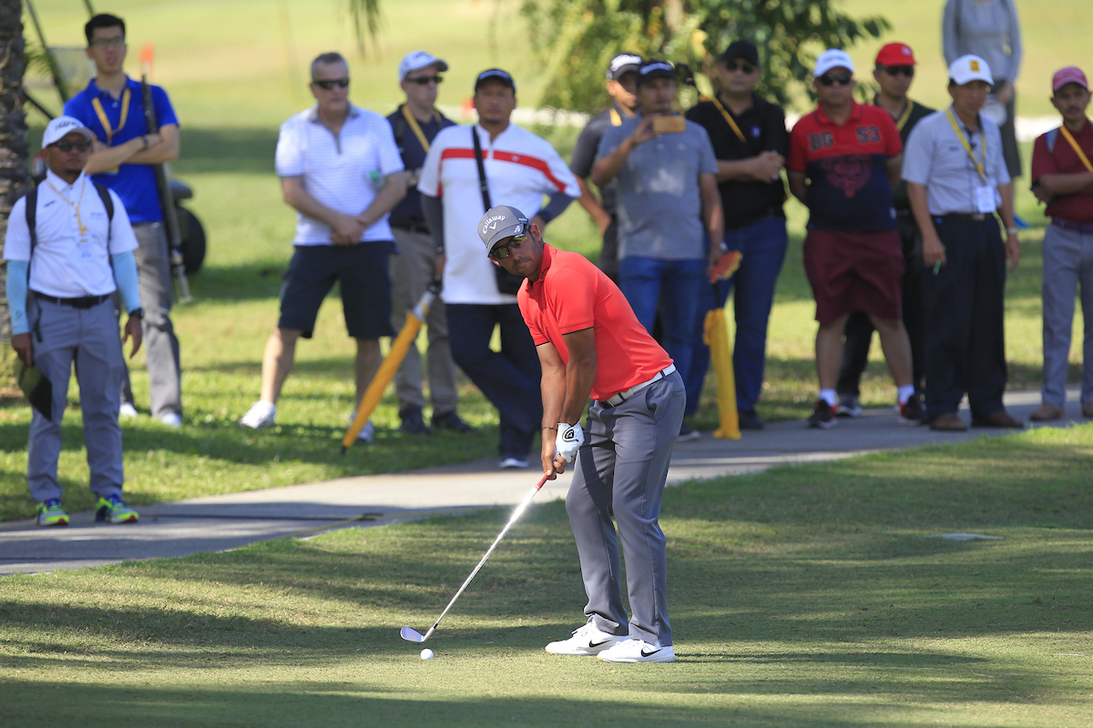 Pablo Larrazábal durante la ronda final en Saujana Golf. © Golffile | Thos Caffrey