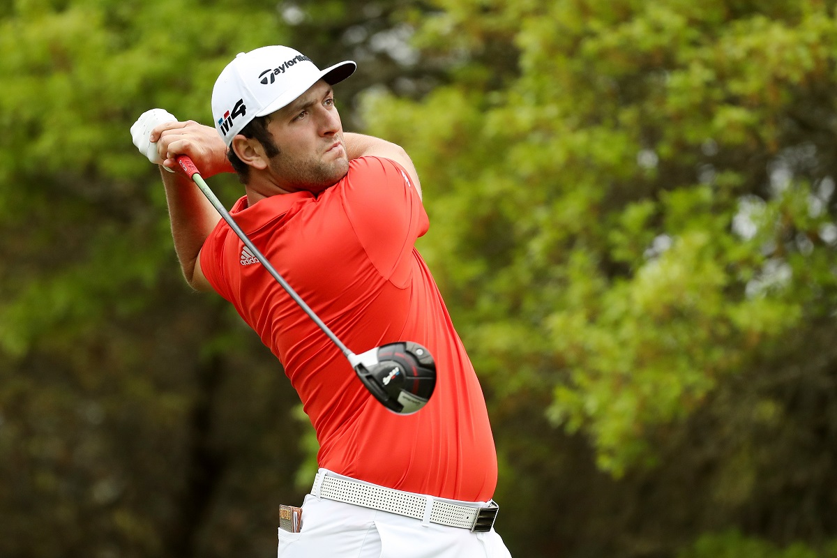 Jon Rahm of Spain plays his shot from the fifth tee during the third round of the World Golf Championships-Dell Match Play at Austin Country Club on March 23, 2018 in Austin, Texas.  (Photo by Gregory Shamus/Getty Images)