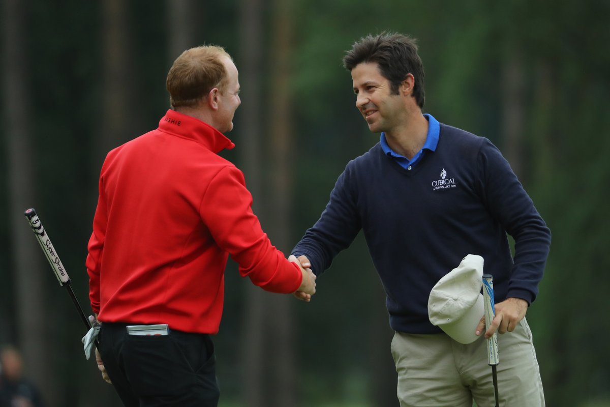 Jorge Campillo hoy sábado en el Rinkven International Golf Club. © Twitter European Tour