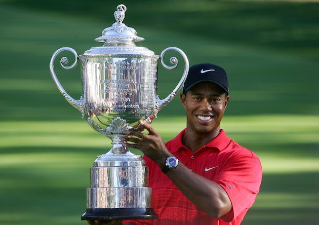 Tiger Woods, tras ganar uno de sus PGA Championship