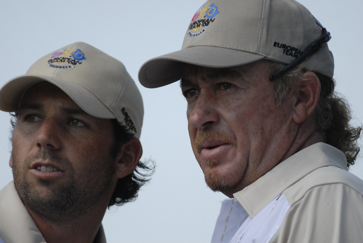 Sergio García, con Miguel Ángel Jiménez en 2018. © Eoin Clarke | Golffile