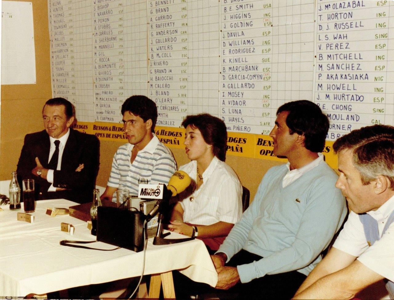 Olazábal y Ballesteros, en el Open de España de 1985. ©María Acacia López-Bachiller