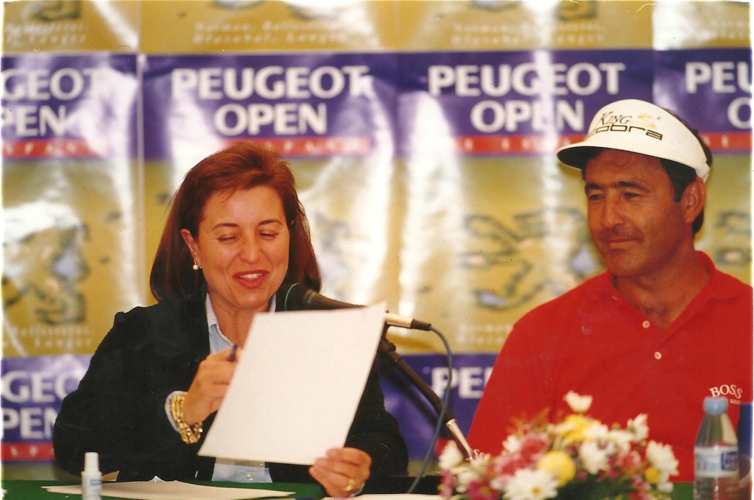Mariaca, junto a Seve en el Open de España de 1997.