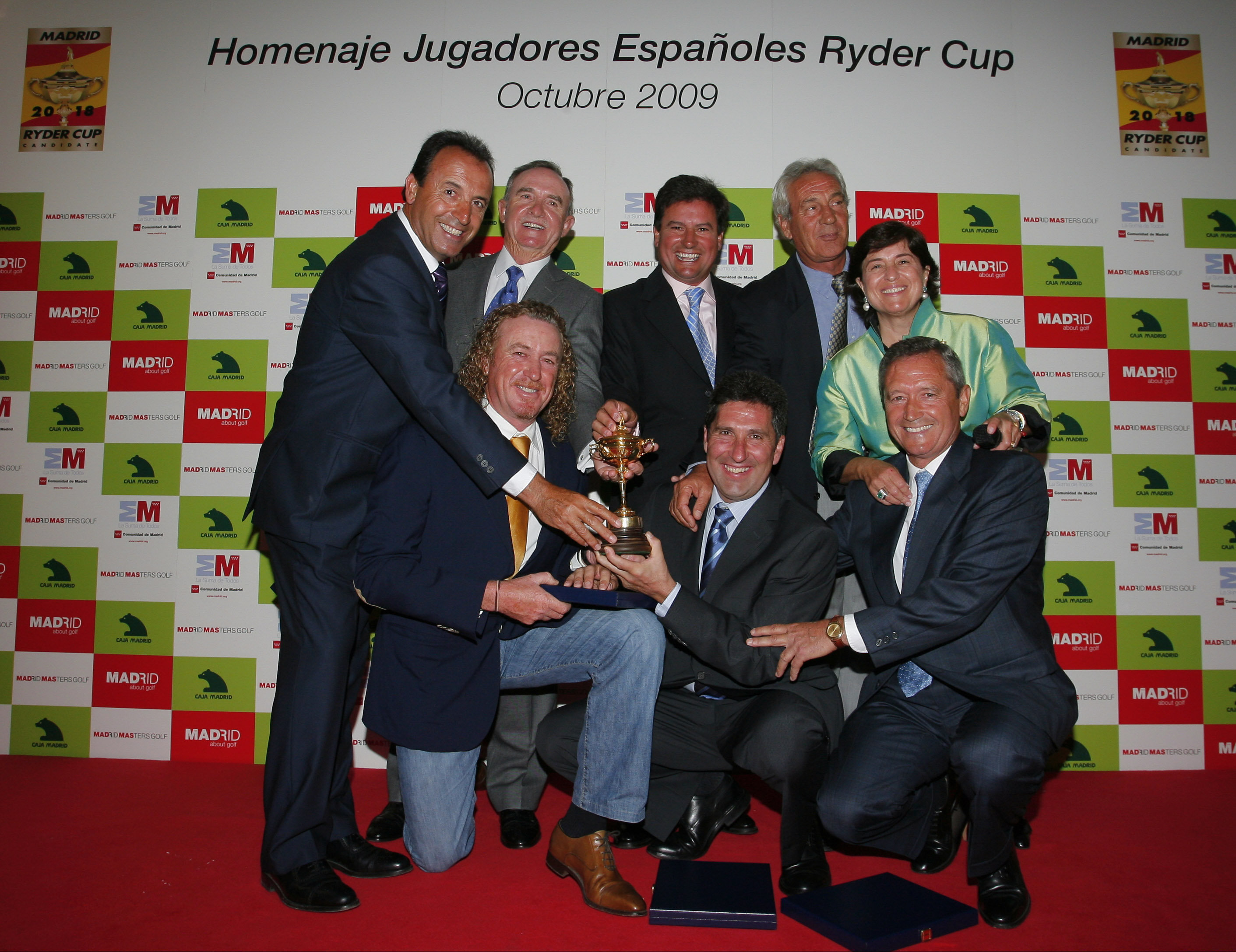 Homenaje a los españoles en la Ryder Cup durante el Madrid Masters de 2009.
