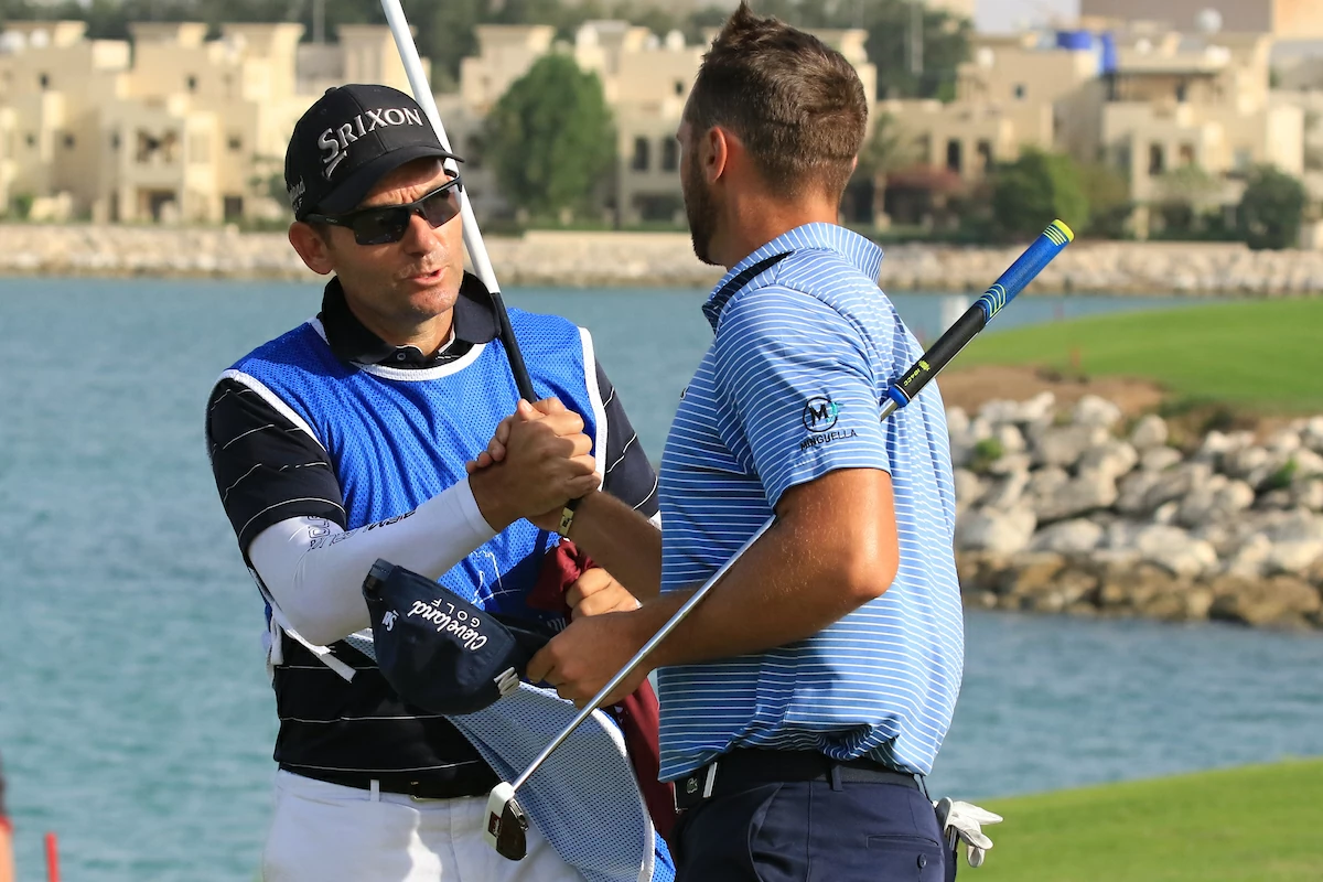 Adriá Arnaus e Ignacio Garrido, durante la tercera ronda. © Golffile | Phil Inglis