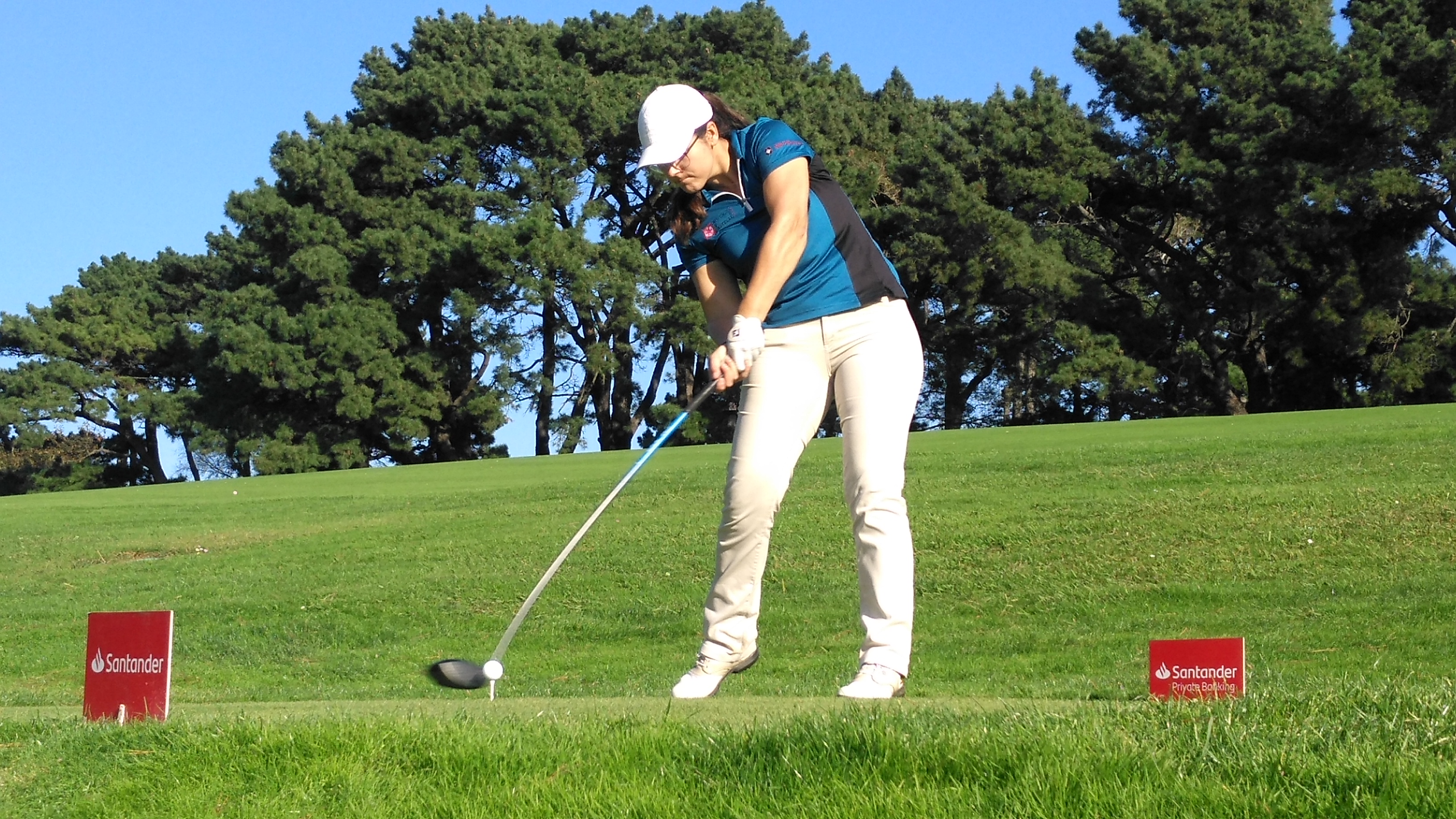 Natalia Escuriola durante la segunda jornada en el Real Golf de Pedreña.