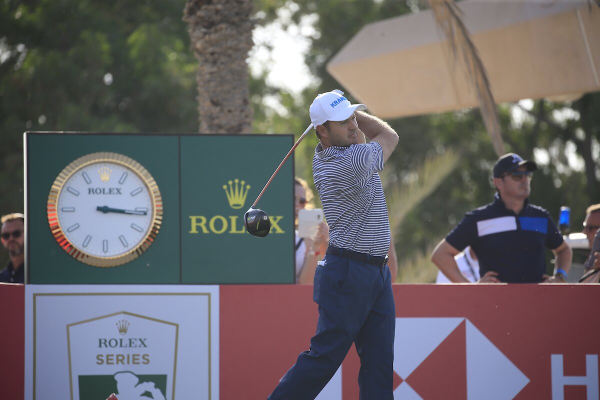 Richard Sterne hoy jueves en Abu Dhabi. © Golffile | Fran Caffrey