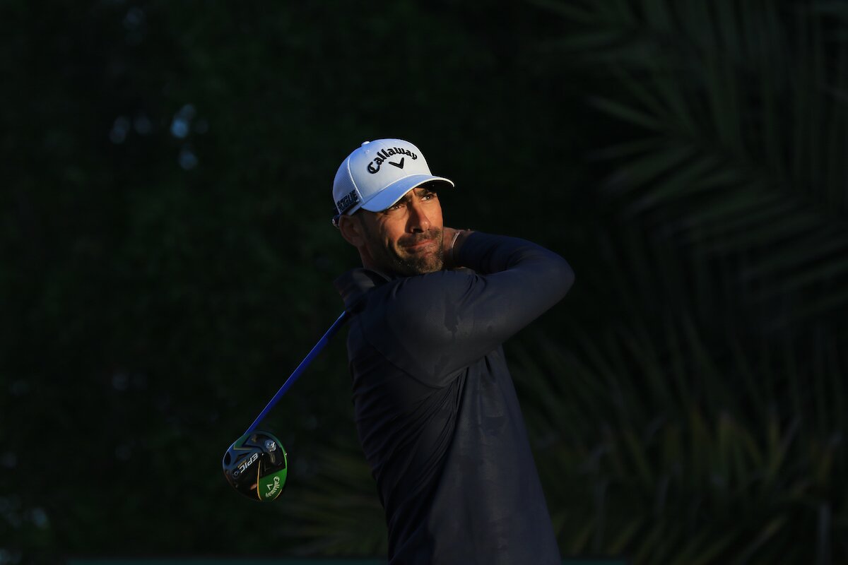 Álvaro Quirós en la segunda jornada en Abu Dhabi. © Thos Caffrey | Golffile