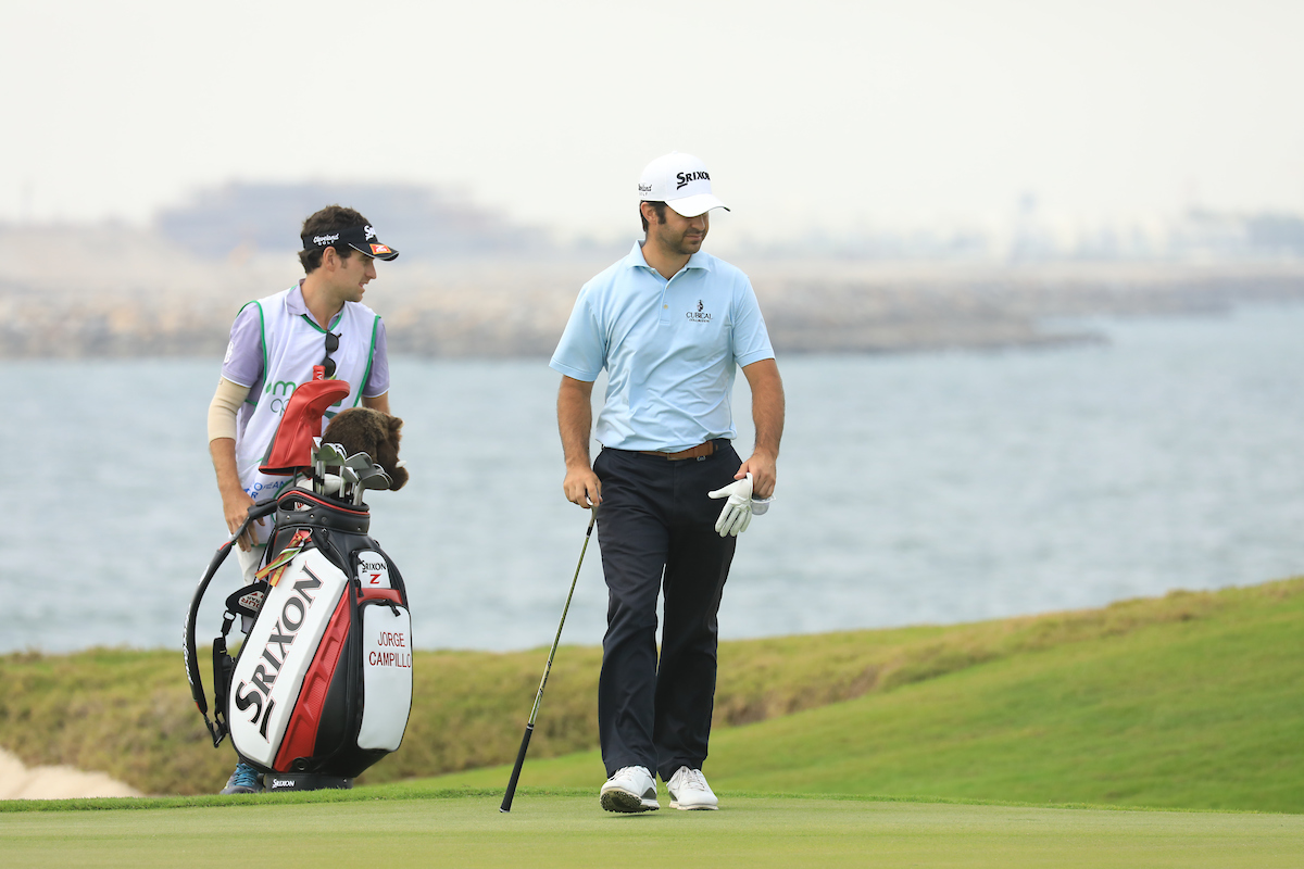 Jorge Campillo durante la primera jornada en Al Mouj Golf. © Golffile | Phil Inglis