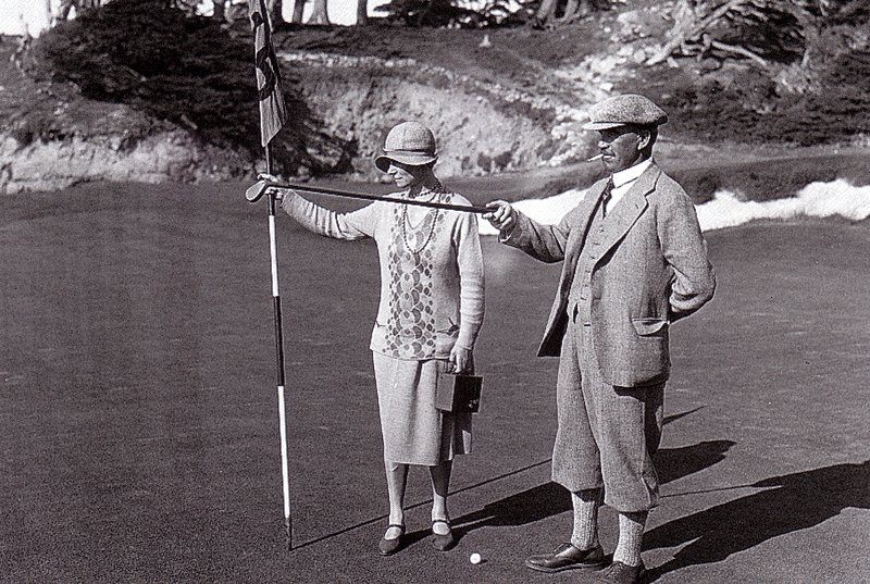 Alister MacKenzies y su mujer Hilda en Cypress Point.