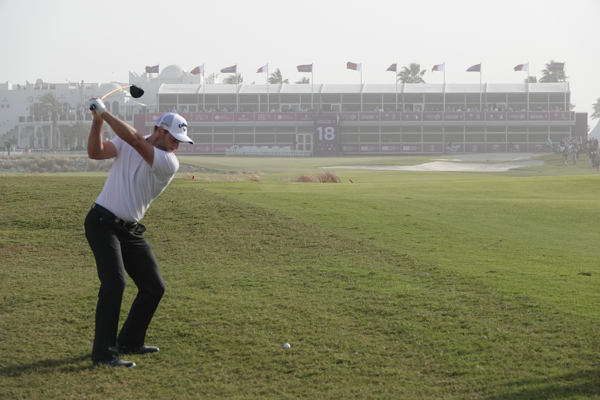 Oliver Wilson, líder del Qatar Masters tras la tercera ronda en el Doha Golf Club. © Golffile | Phil Inglis