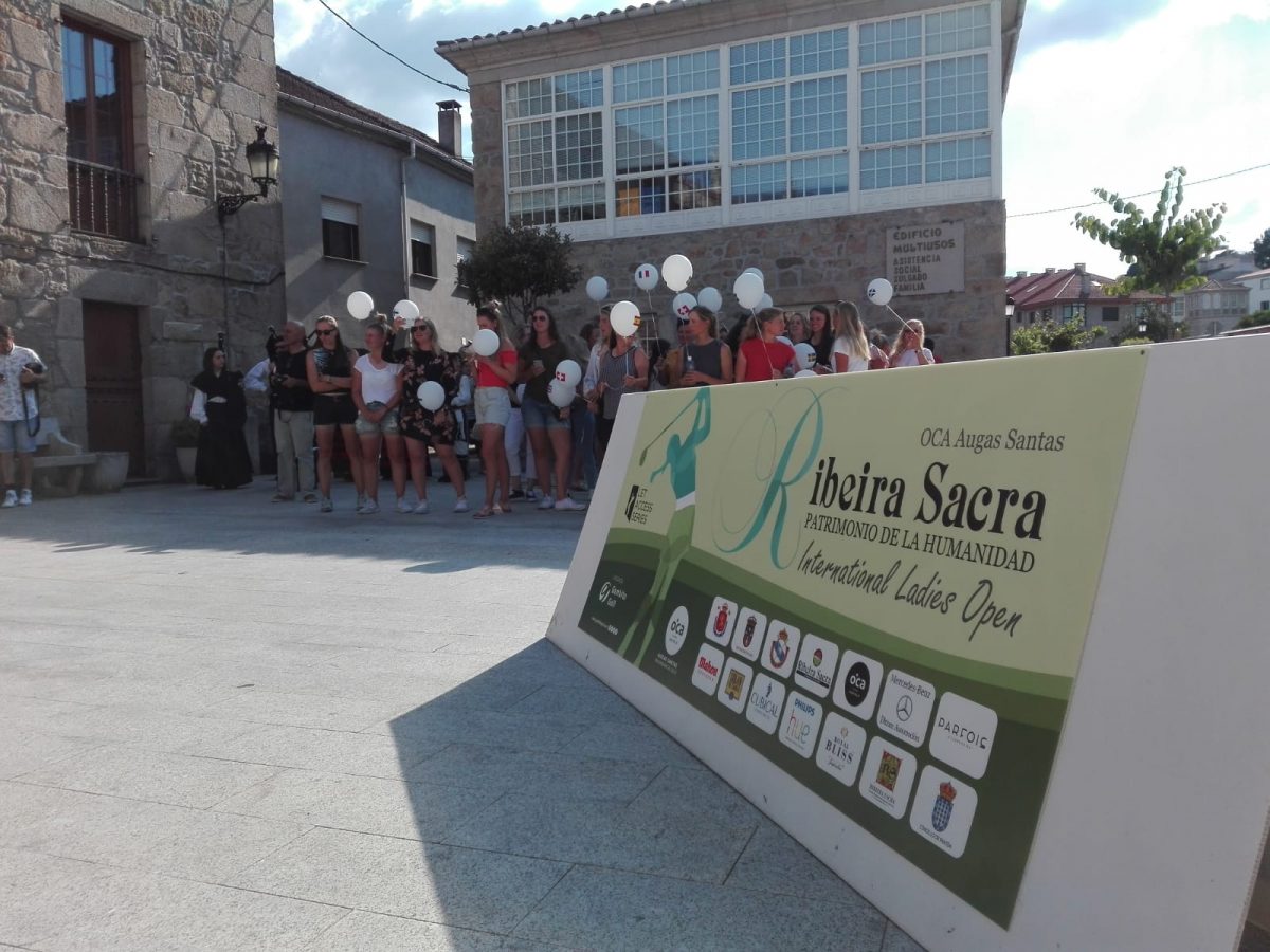 Fiesta solidaria del Ribeira Sacra Patrimonio de la Humanidad European Ladies Open celebrada en Pantón.