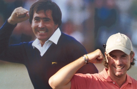 Una foto gigante de Seve ha presidido la entrega de trofeos del Open de España.
