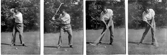 Secuencia de imágenes con el swing del pionero español en el British Ángel de la Torre.