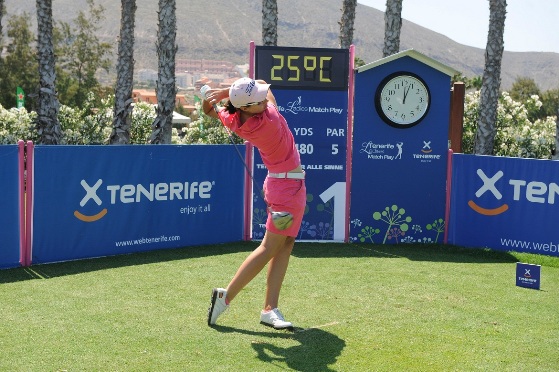 Carlota Ciganda, hoy en el Tenerife Ladies Match Play Open. Foto de Felipe Pérez.
