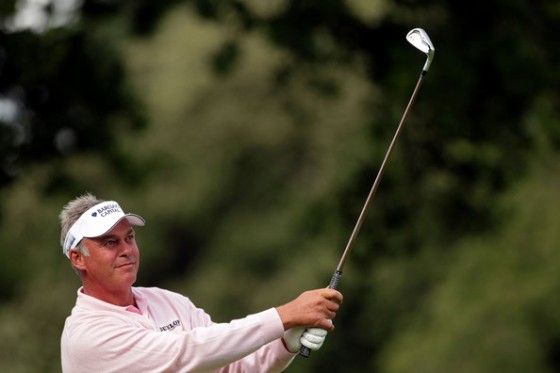 Darren Clarke, hoy durante su primera vuelta a Loch Lomond.