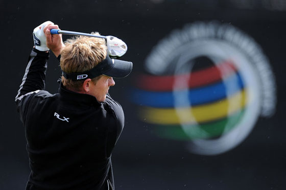 Luke Donald, hoy durante la gran final del WGC Accenture.