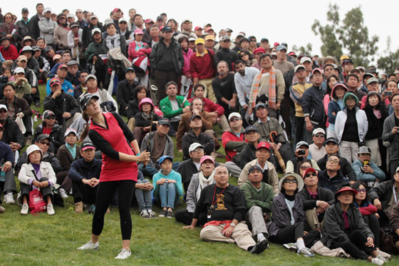 Sandra Gal, en la última ronda del Kia Classic donde se impuso a la coreana Jiyai Shin.