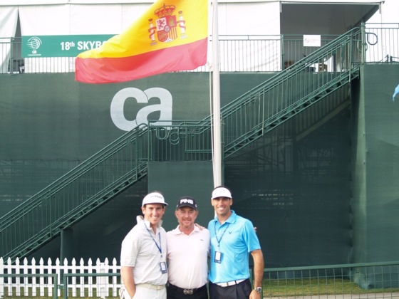 Gonzalo Fernández Castaño, Miguel Ángel Jiménez y Álvaro Quirós, en Dora.