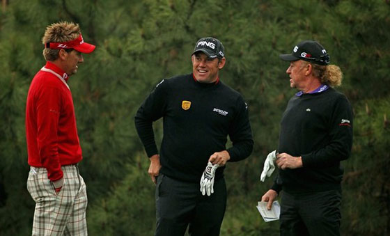 Jiménez dialoga con Poulter y Westwood antes de la vuelta de hoy en Corea.