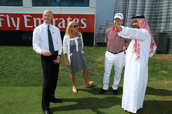Juma Buamain, vicepresidente de Golf in Dubai, en la imagen junto a Tom Watson, fue el encargado de presentar el MENA Tour en Dubai.