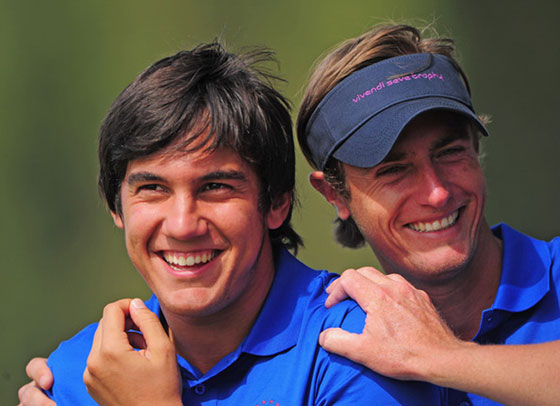 Manassero y Colsaerts, la pareja de rookies del continente han conseguido un punto valiosísimo hoy.