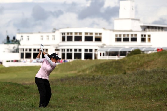 María Hernández, durante la tercera ronda del British Open la semana pasada.