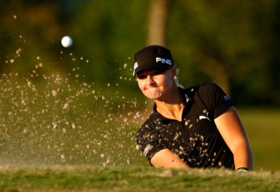 Anna Nordqvist, durante la última ronda del Tour Championship del LPGA Tour.