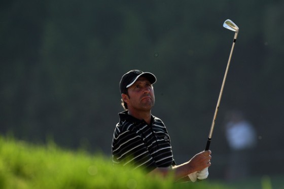 José María Olazábal durante su participación en el Dubai Desert Classic en 2009.