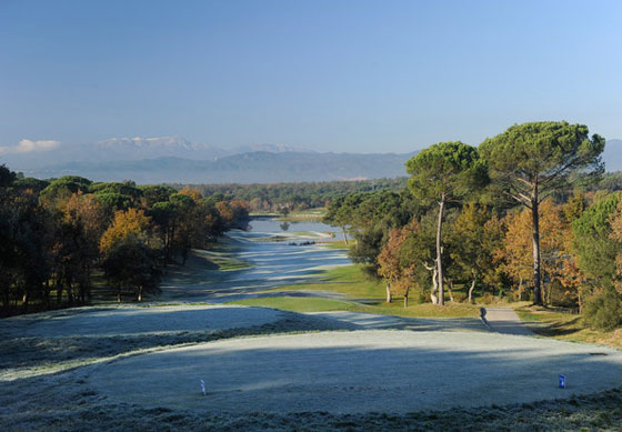 El Stadium Course del PGA de Catalunya amaneció de esta guisa... y aquí se pudo jugar.