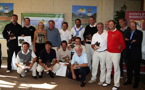Primeros clasificados en el Pro-Am celebrado hoy en Mallorca.