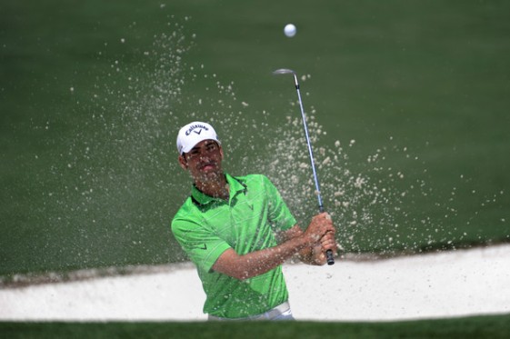 Álvaro Quirós, durante la última jornada del Masters de Augusta.