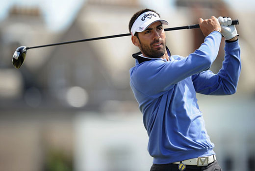 Álvaro Quirós, durante la tercera vuelta en el Open Británico.