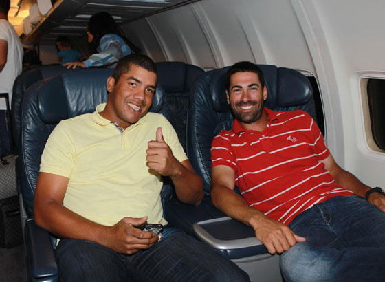 Jhonattan Vegas y Álvaro Quirós compartieron vuelo de Jacksonville a Málaga. Getty Images.