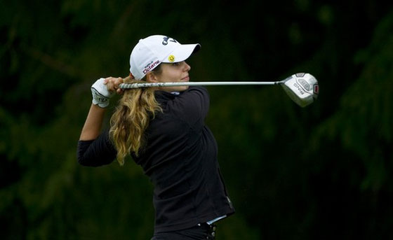 Beatriz Recari, ayer durante su primera vuelta en el Open de Canadá.