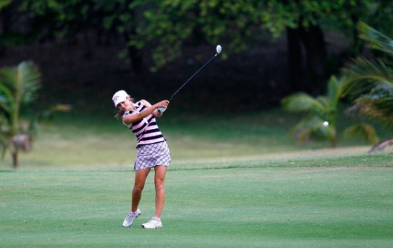 Beatriz Recari, hoy en sus primeros seis hoyos en Jamaica.