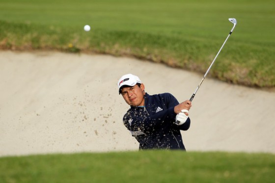 Andrés 'Pigu' Romero, durante su primera vuelta en el Northern Trust.