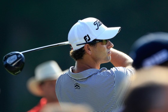 Adam Scott, durante su tercera vuelta en el WGC Bridgestone Invitational.