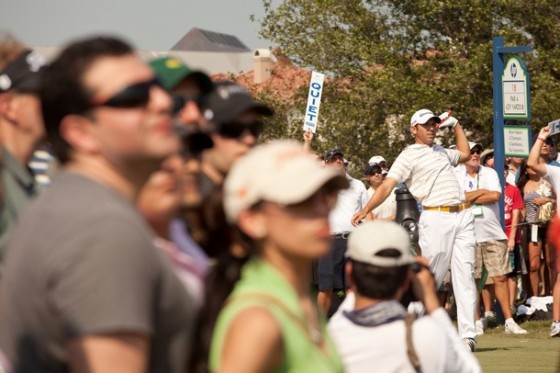 Sergio García, ayer durante la tercera ronda en el Byron Nelson.