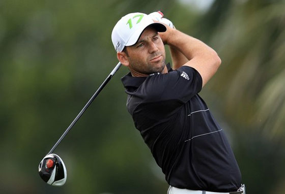 Sergio García, ayer durante su primera vuelta en el WGC Cadillac.