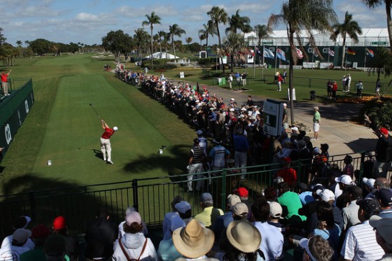 Sergio García, hoy en el tee del 1 de Doral.