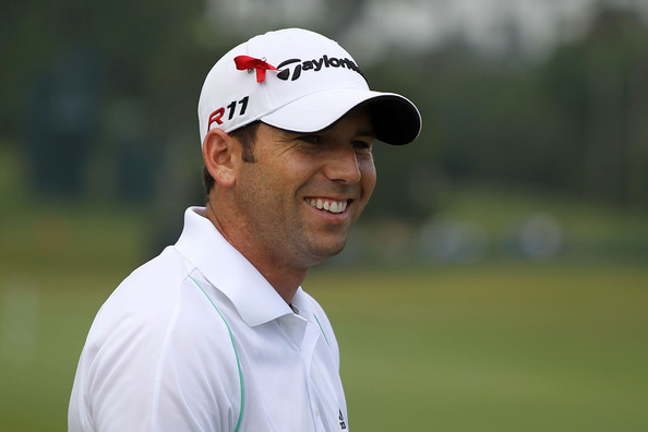 Sergio García ha vestido hoy de blanco en la jornada previa al inicio del Abu Dhabi Championship.