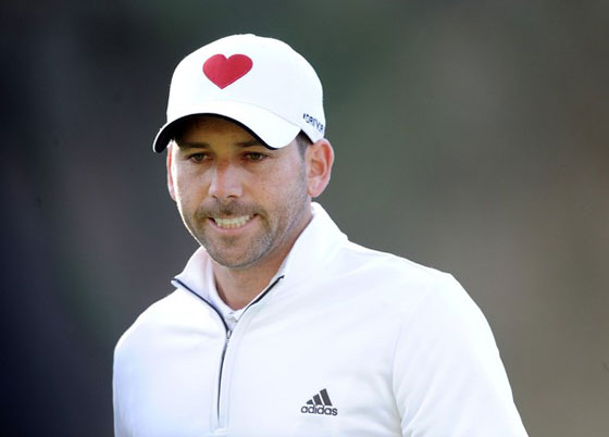 Sergio García se lamenta tras fallar un putt en el hoyo 12 en su vuelta de hoy.