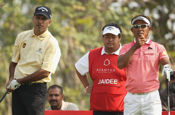 Rafa Cabrera Bello comparte hoy el partido estelar junto a Milkha Singh y Jaidee.